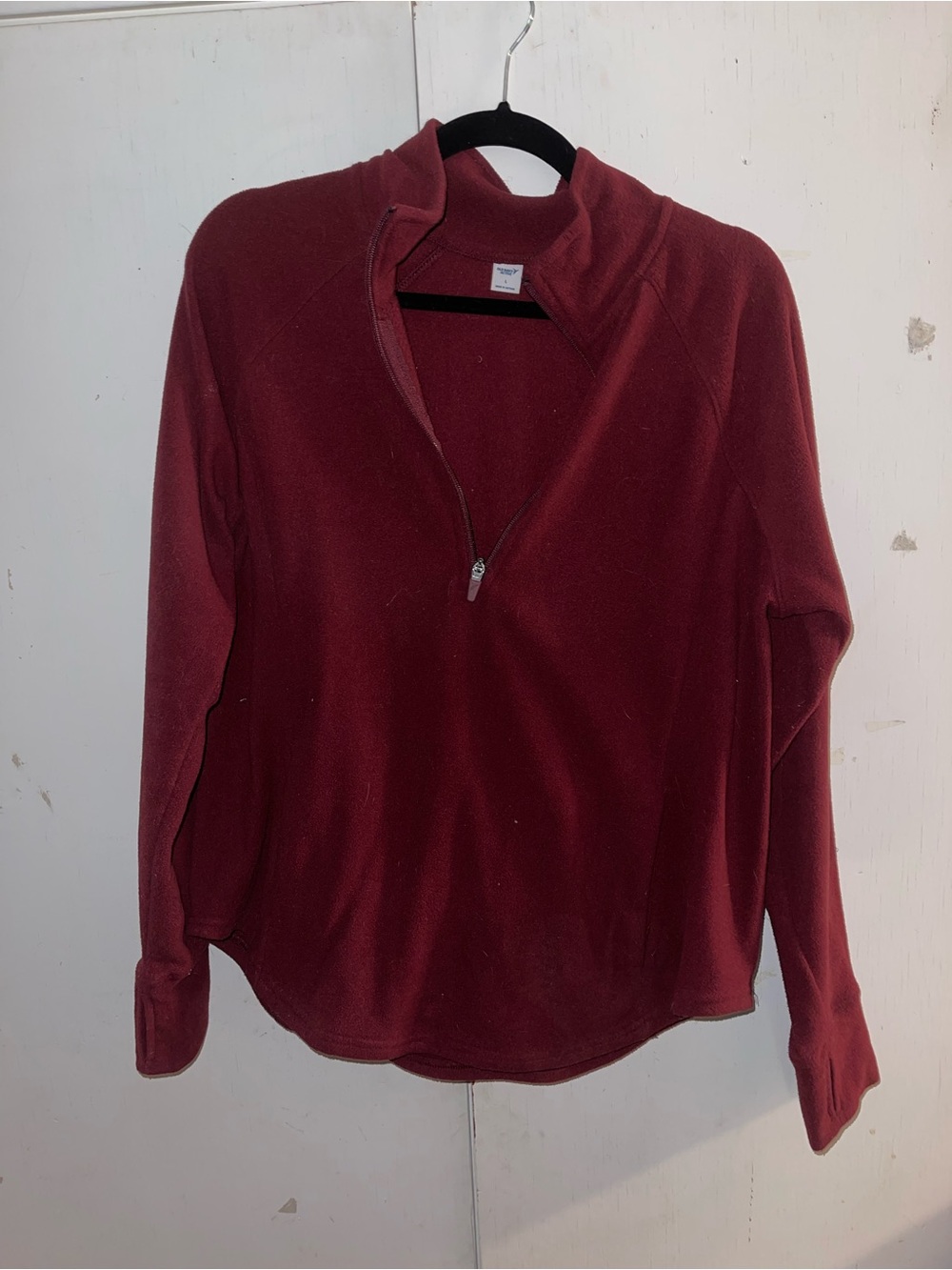 Old Navy Maroon Quarter-Zip Fleece Pullover